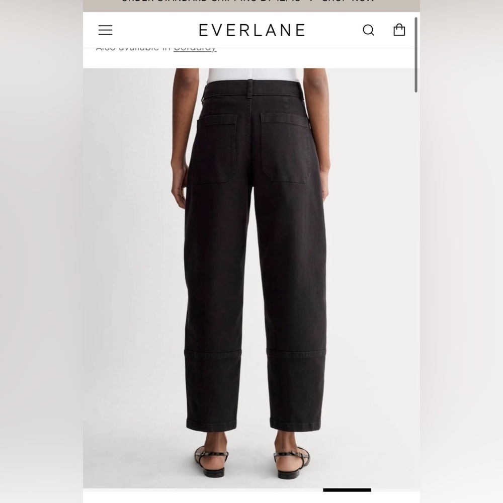 Everlane barrel jeans, black, size 12
